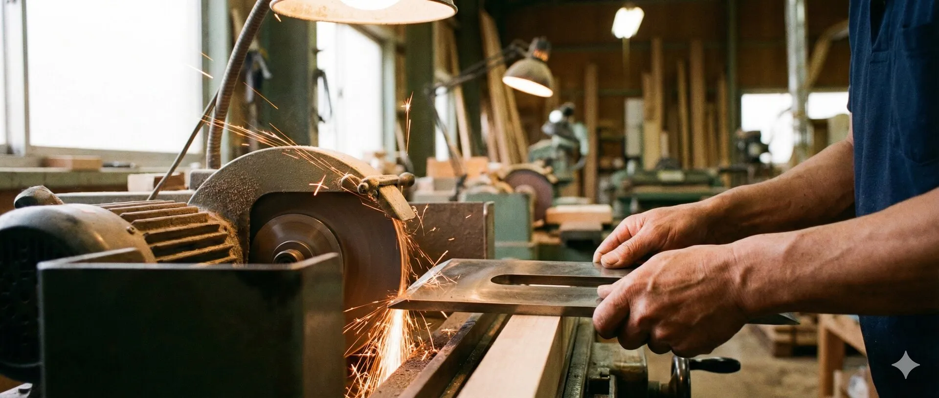 研磨作業の様子